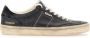 Golden Goose Zwarte leren vetersneakers rubberen zool Black Heren - Thumbnail 7
