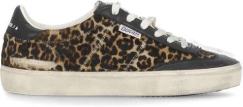 Golden Goose Zwarte Sneakers met Animalier Patroon