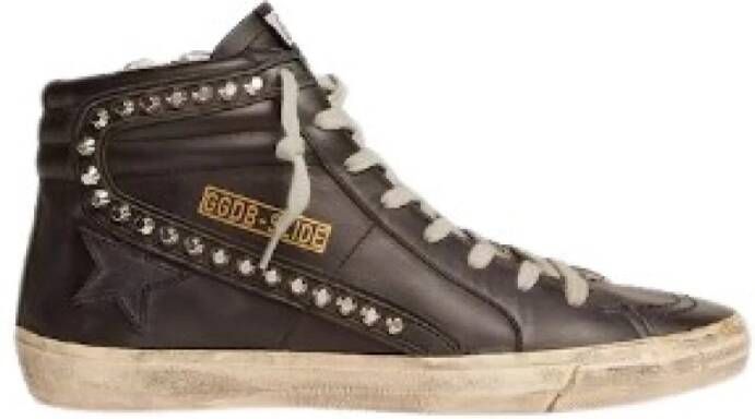 Golden Goose Zwarte Sneakers met Gouden Detail Zwart Dames