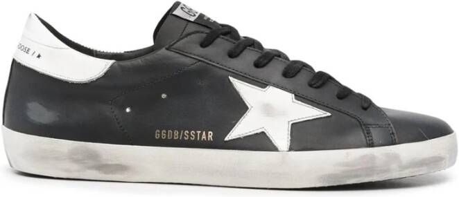 Golden Goose Zwarte Sneakers met Gouden Detail Zwart Heren