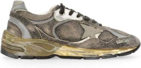 Golden Goose Low-Top Sneakers Running Dad Sneakers Leather Black in grijs