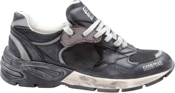 Golden Goose Zwart Zilver Leren Mesh Hardloopschoenen