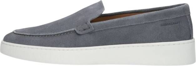 Goosecraft Blauw Suède Loafer Bean Blue Heren