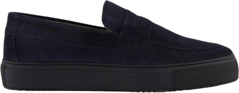 Goosecraft Christian Men Leren Jas Blue Heren