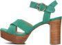 Goosecraft Groene Suède Kruisband Sandalen Green Dames - Thumbnail 2