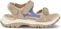 Green Comfort Beige Suède Sandaal met Klittenbandsluiting Beige Dames - Thumbnail 1