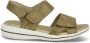 Green Comfort Olijf Sandaal met Textiel Voering - Thumbnail 1