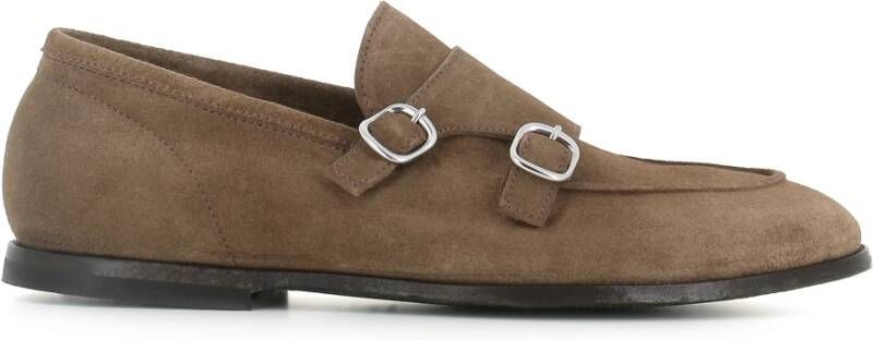Green George Beige Suède Herenloafer met Zilveren Gespen