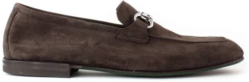 Green George Bruine Suède Loafer met Metalen Horsebit