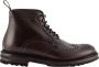 Green George Donkerbruine Leren Wingtip Enkellaarzen - Thumbnail 1