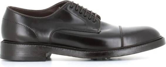 Green George Ebbenhout Geborsteld Leren Derby Schoenen