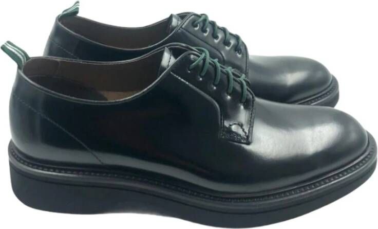 Green George Gepolijste Derby Schoenen Black Heren