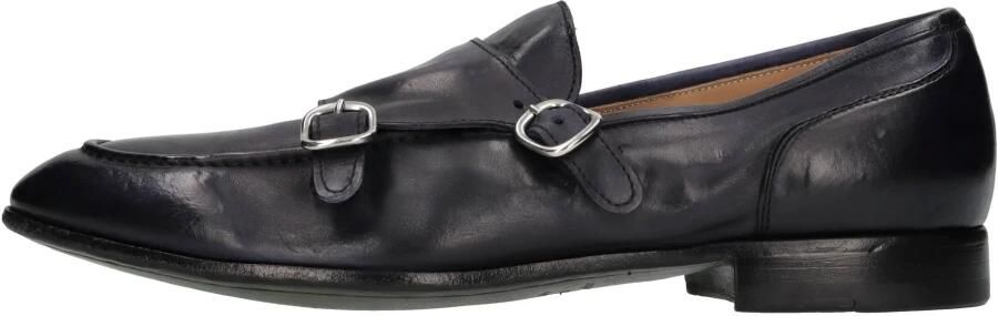 Green George Double Buckle Leather Loafers