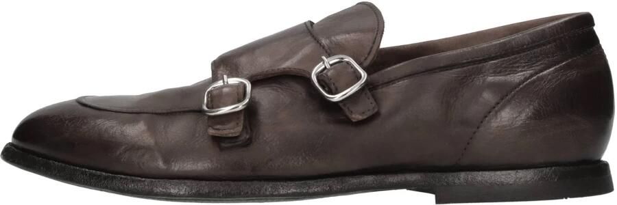 Green George Double Buckle Leren Loafers