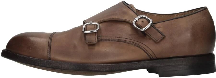 GREEN GEORGE Double Buckle Leren Loafers