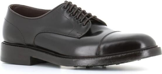 Green George Ebbenhout Geborsteld Leren Derby Schoenen