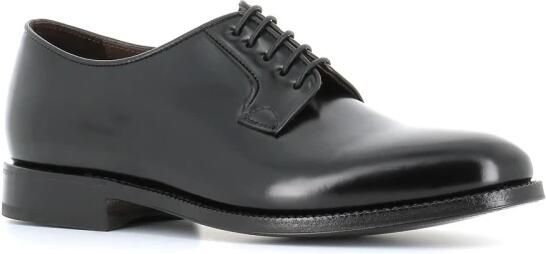 Green George Zwarte geborsteld leren Derby schoenen - Foto 4