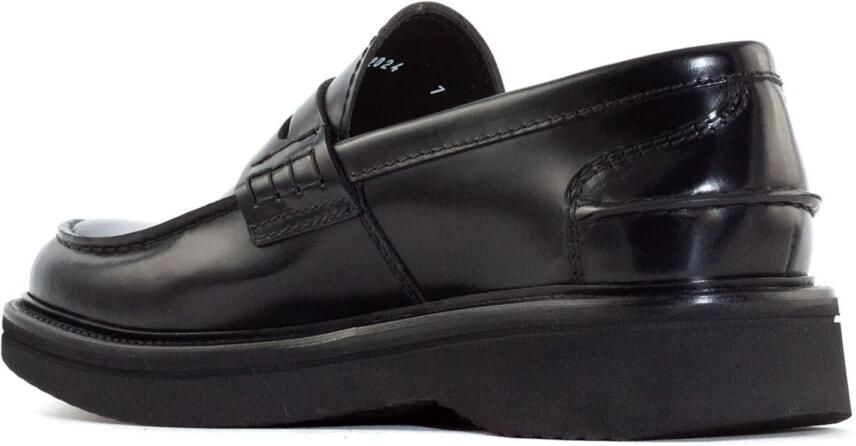 Green George Zwarte Leren Loafer Pennybar Schoenen - Foto 2