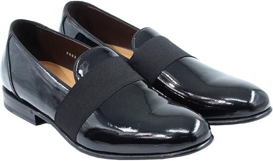 Green George Zwarte platte schoenen voor mannen