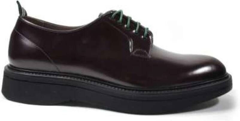 Green George Italiaanse Leren Derby Schoenen voor Mannen Brown Heren