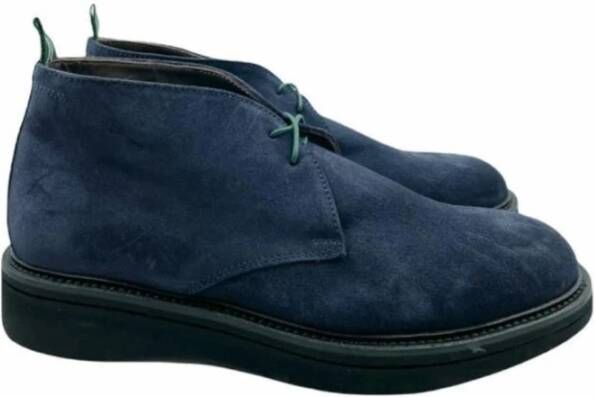 Green George Laced Shoes Blue Heren