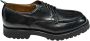 Green George Lage Leren Schoenen Black Heren - Thumbnail 1