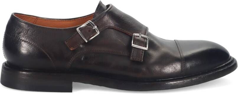 Green George Met de hand vervaardigde Dubbele Gesp Donkerbruine Schoenen