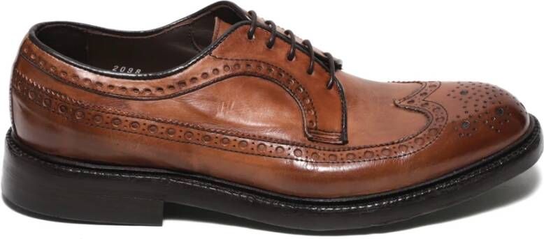 Green George Vintage Bruin Leren Derby Schoenen Brown Heren