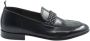 Green George Zwarte geweven mocassin platte schoenen - Thumbnail 1