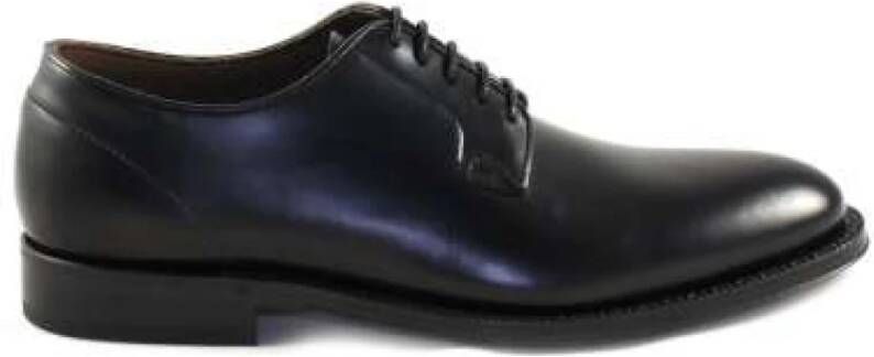 Green George Zwarte leren Derby schoenen Black Heren