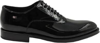 Green George Zwarte leren Oxford schoenen Elegante stijl
