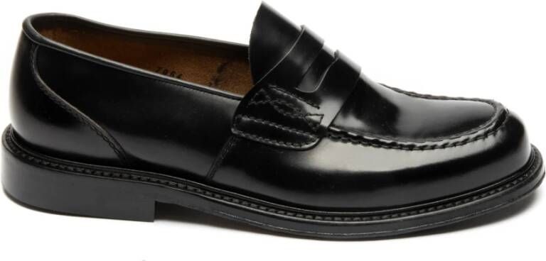 Green George Zwarte platte schoenen voor mannen