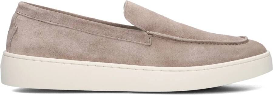 Greve Beige Suède Loafers voor Heren