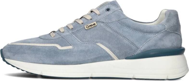 Greve Blauwe Suède Heren Walker Sneakers