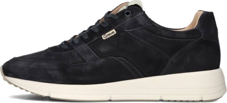 Greve Blauwe Suède Heren Walker Sneakers Blue Heren