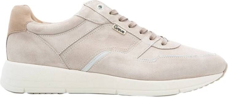 Greve Comfortabele Nederlandse Landschap Geïnspireerde Sneakers Beige Heren