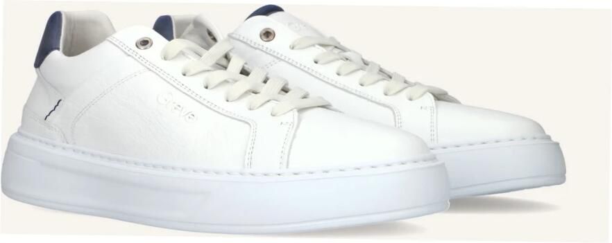 GREVE Lage Sneakers Heren Delft Leer Wit - Foto 7