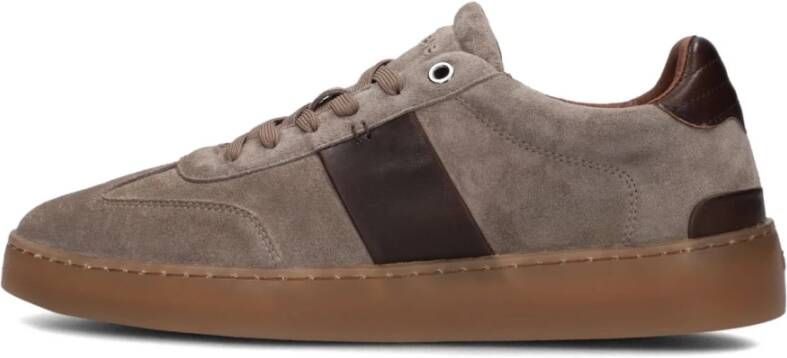 Greve Taupe Suède Lage Sneakers