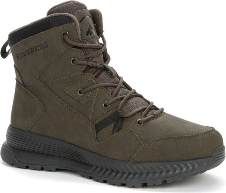 Grunberg Beige Casual Enkellaarzen voor Mannen Green Heren