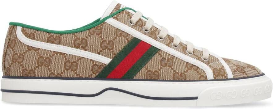 Gucci Tennis 1977 sneaker van canvas met jacquard logoprint