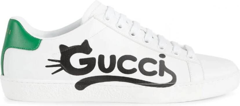 Gucci Ace kitten-logo lage sneakers White Dames