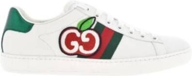 Gucci Apple Motief Lage Top Sneakers White Dames