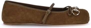 Gucci Ballerina's met strikdetail en gouden horsebit