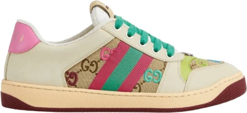 Gucci Borduurwerk Sneakers in Multikleur Leer