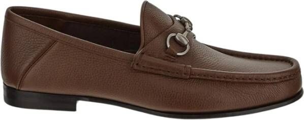 Gucci Bruine leren loafers voor heren