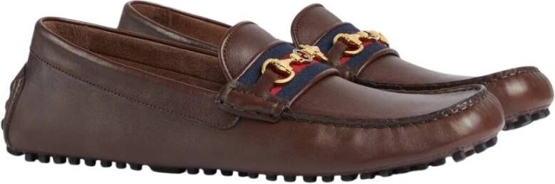 Gucci Cocoa Driver Schoen met Web