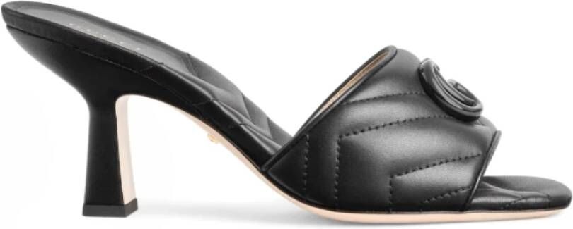Gucci Dubbele G 75mm slide sandaal Black Dames
