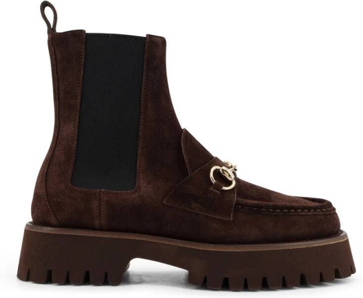 Gucci Elegante Suède Laarzen met Iconisch Detail