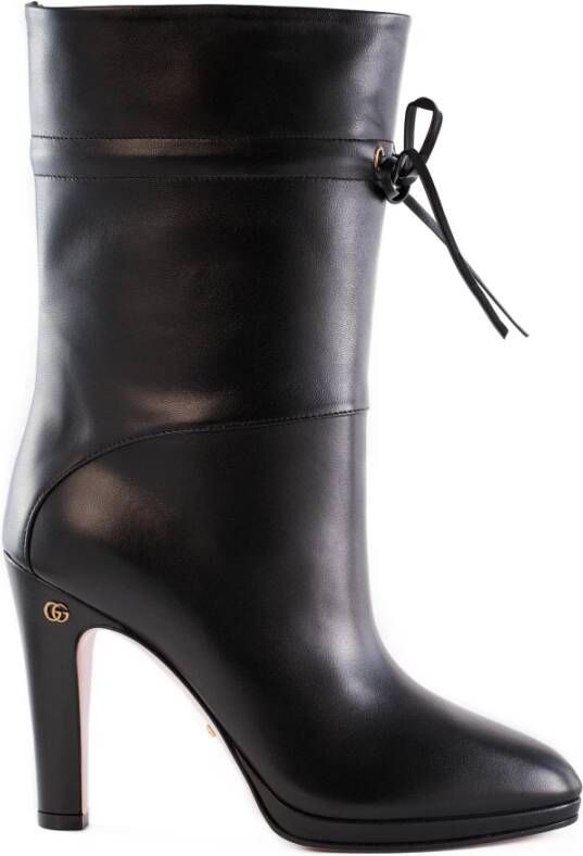 Gucci Enkellaarzen met trekkoord Black Dames