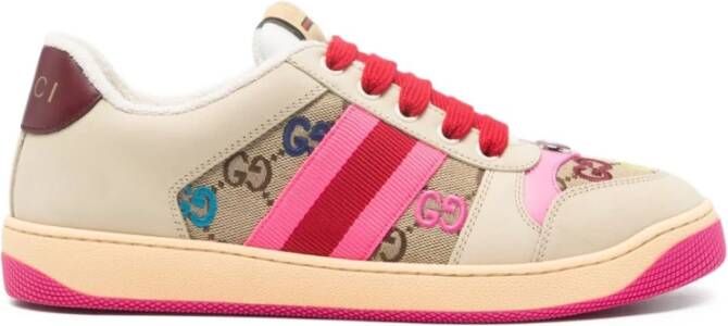 Gucci Fuchsia Leren Sneakers